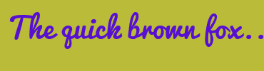 Image with Font Color 5710D2 and Background Color BABB38